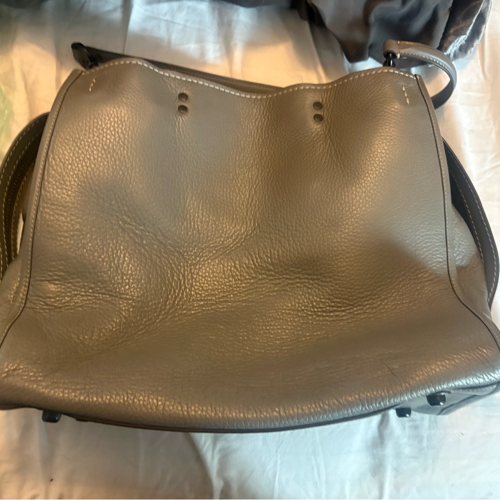 Coach Gray rogue 36 snake print handles - Picture 2 of 12